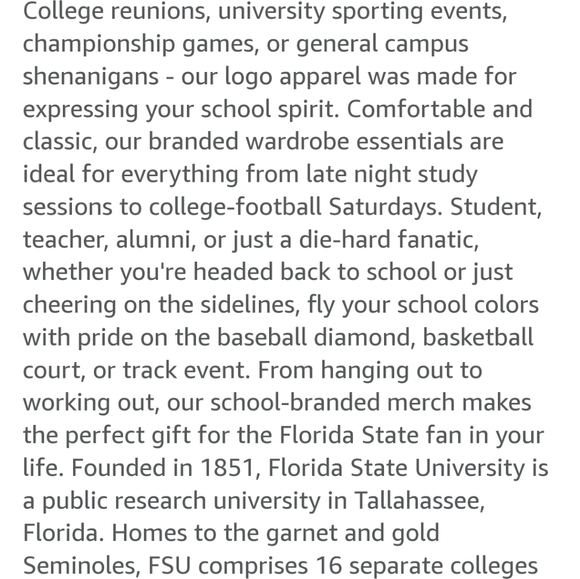 NWOT Men's Florida State Seminoles T-shirt - Picture 5 of 5